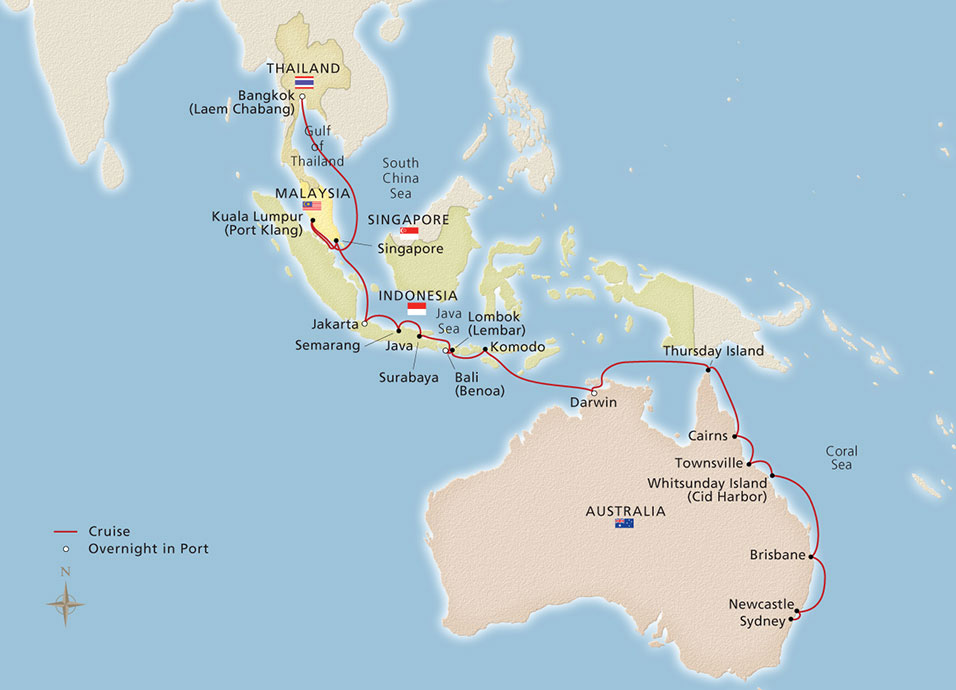 South Pacific Sojourn Map