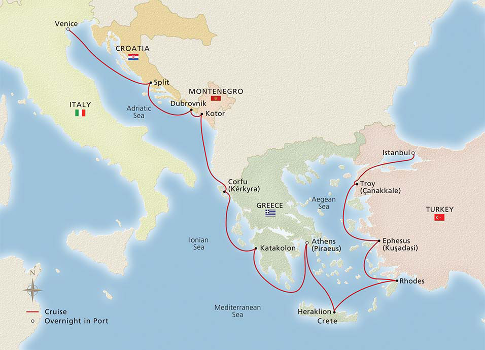 Ancient Adriatic Treasures Map